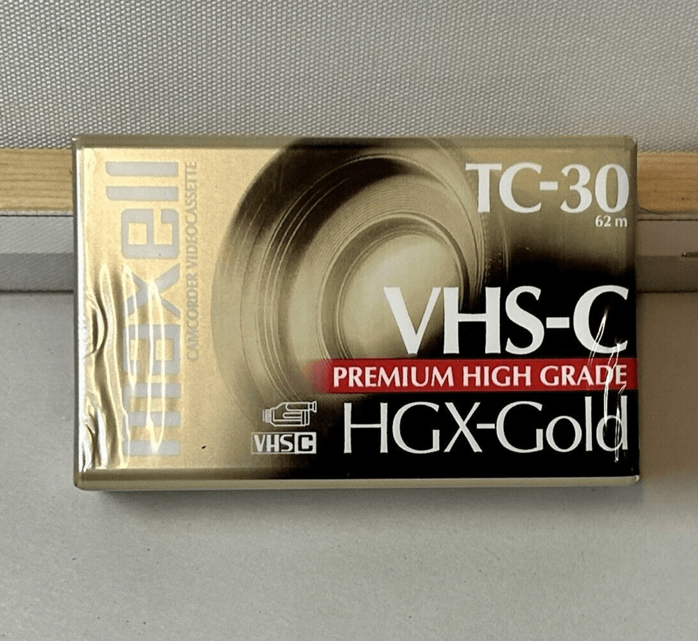 Maxell VHS-C TC-30 HGX-Gold Camcorder Blank Tape  Premium High Grade New Sealed